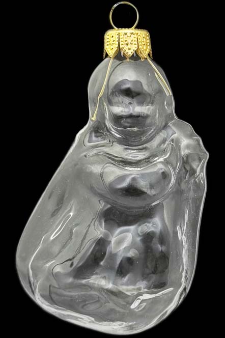 Стеклянная елочная игрушка Заготовка Малышка с фонарем 10 см 161520500